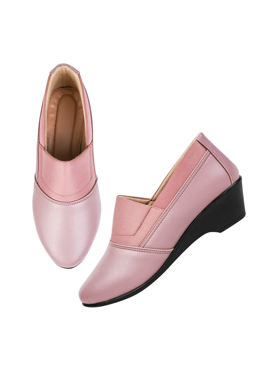 Minimal Office Wear Wedge Heel Pumps