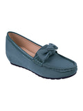 Minimal Bow Style Casual Wedge Loafers