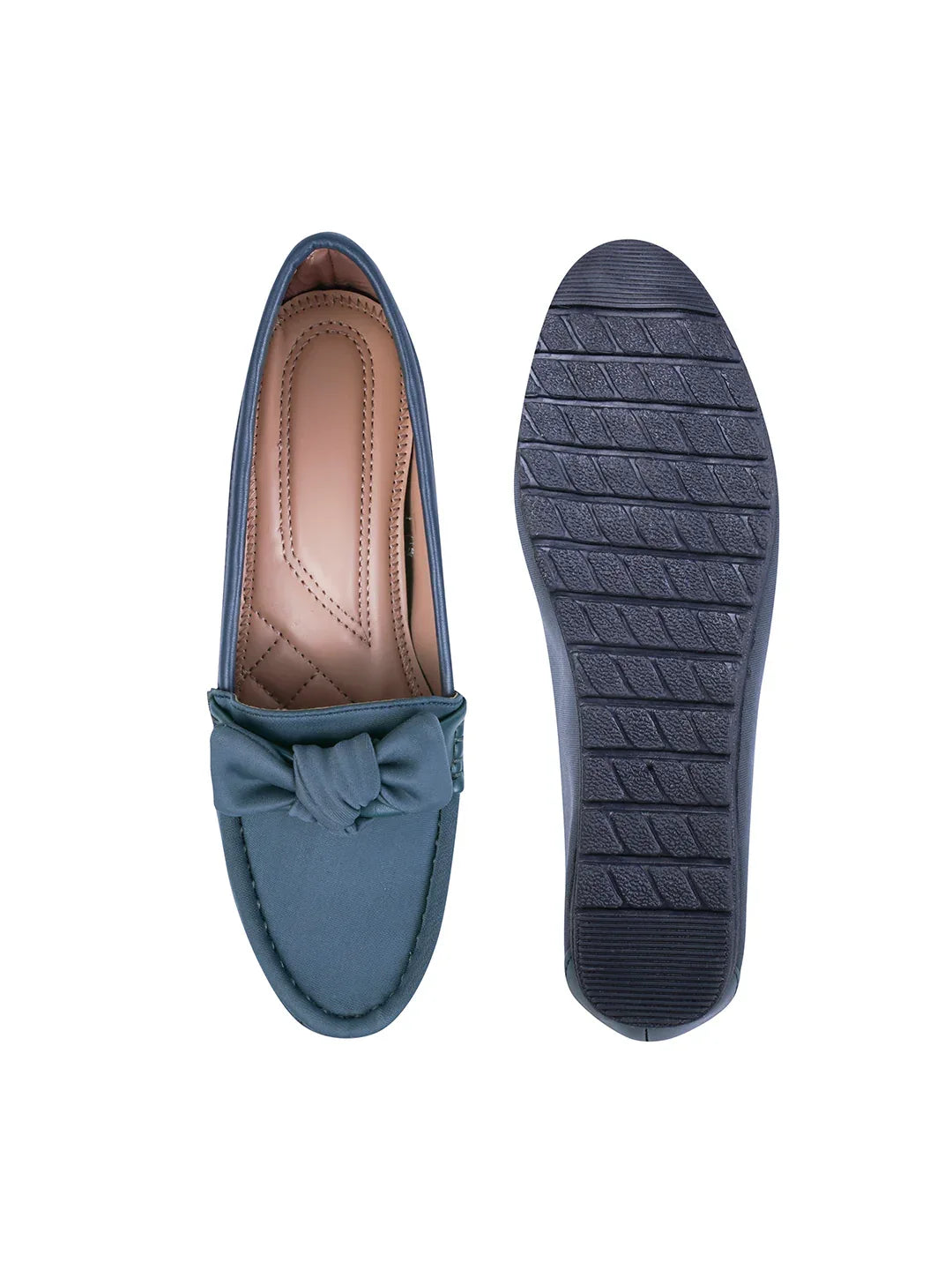 Minimal Bow Style Casual Wedge Loafers