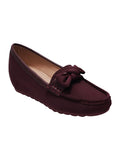 Minimal Bow Style Casual Wedge Loafers