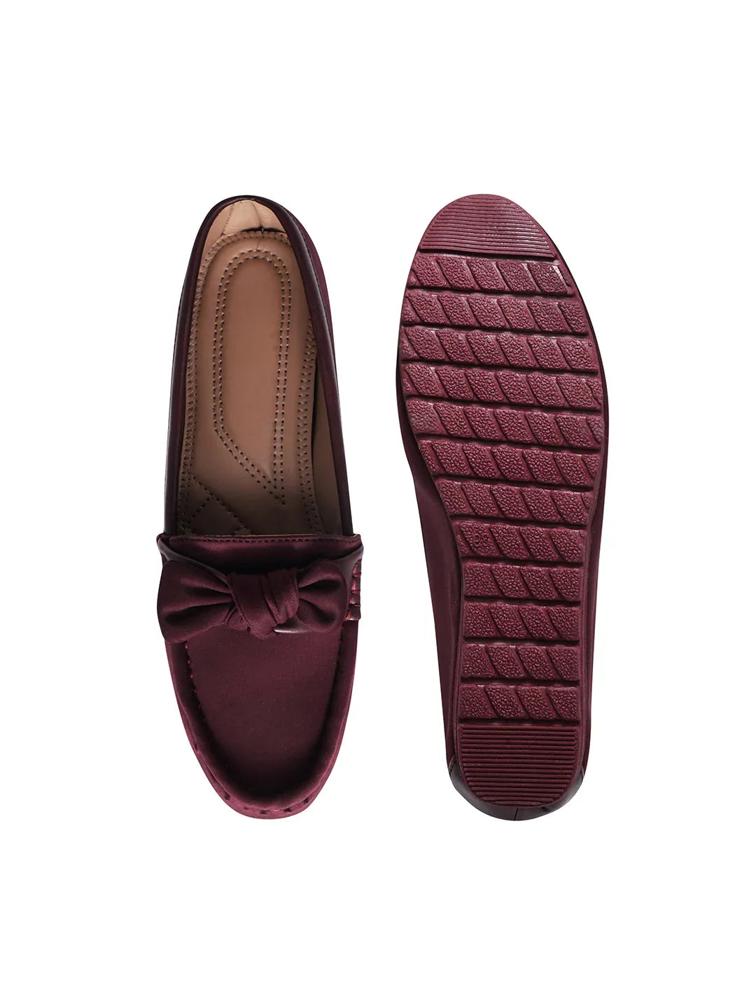 Minimal Bow Style Casual Wedge Loafers