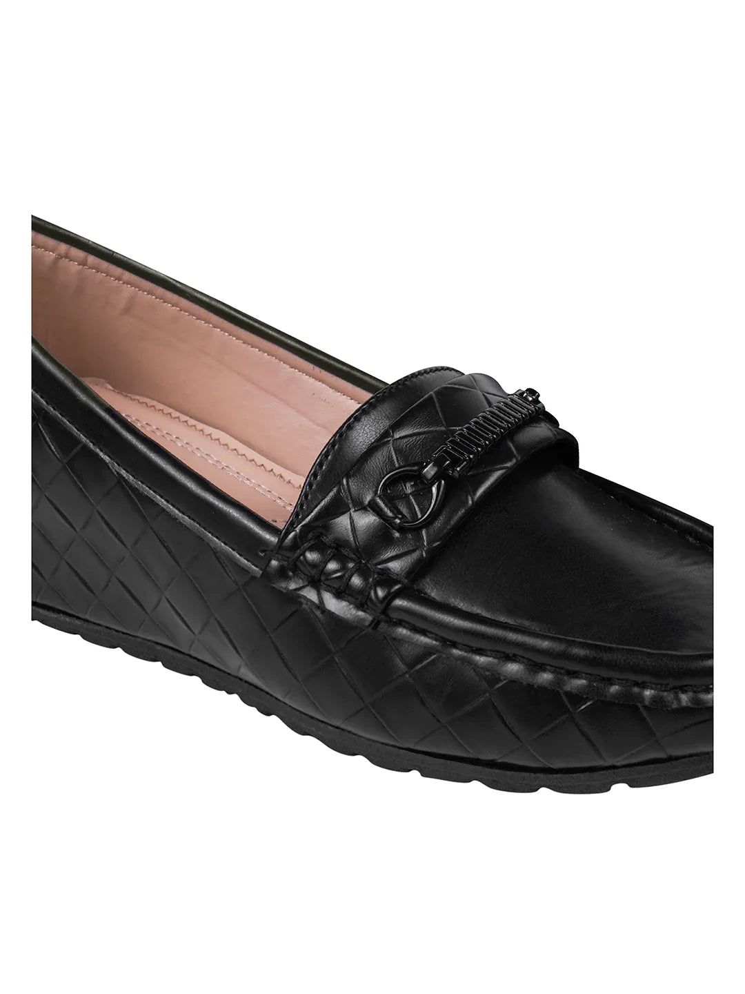 Classic Quilted Design Comfort Wedge Loafers
