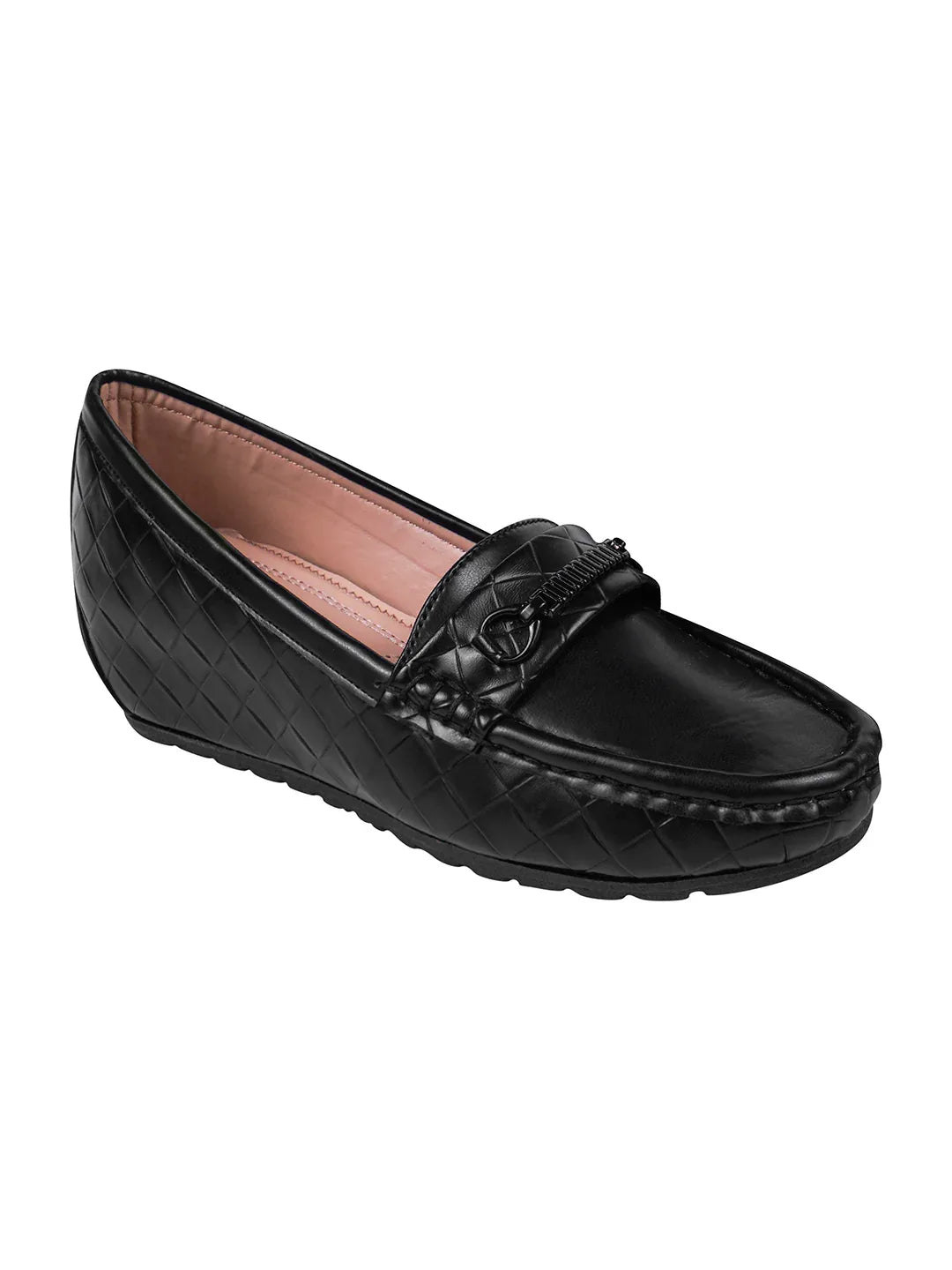 Classic Quilted Design Comfort Wedge Loafers
