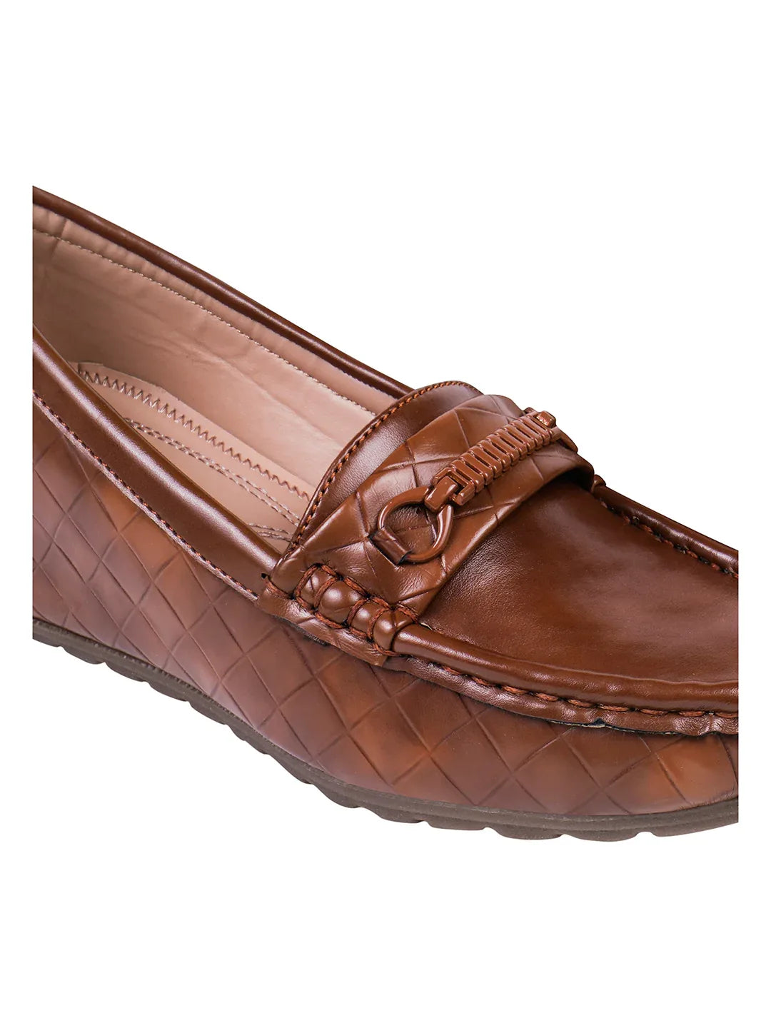 Classic Quilted Design Comfort Wedge Loafers