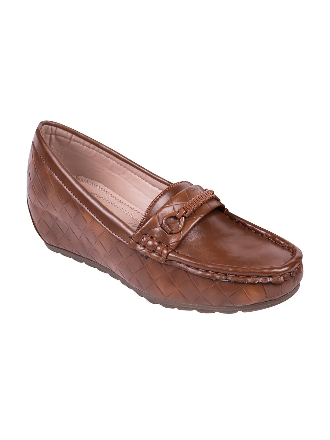 Classic Quilted Design Comfort Wedge Loafers