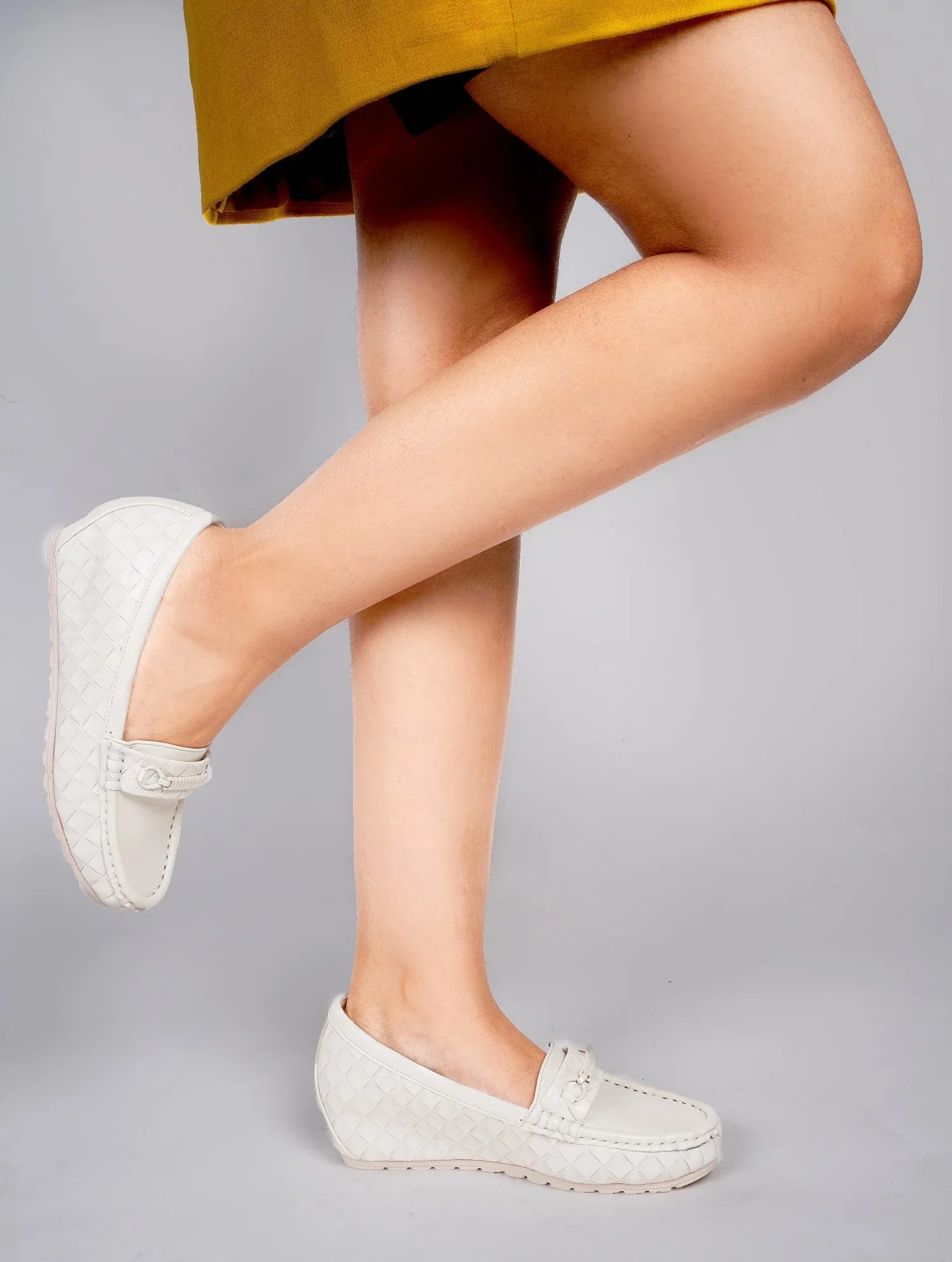 Classic Quilted Design Comfort Wedge Loafers