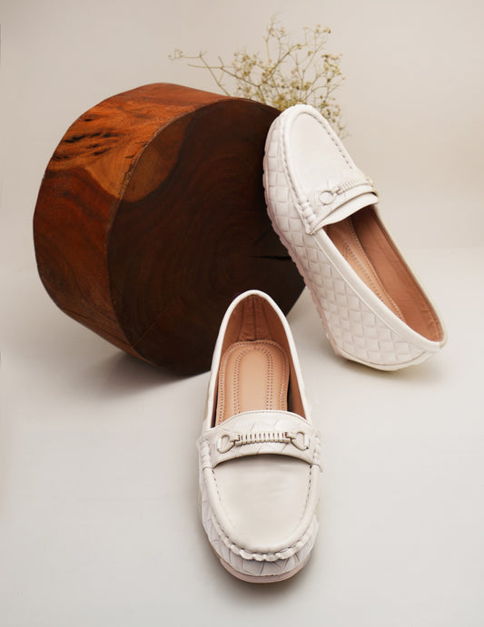 Classic Quilted Design Comfort Wedge Loafers