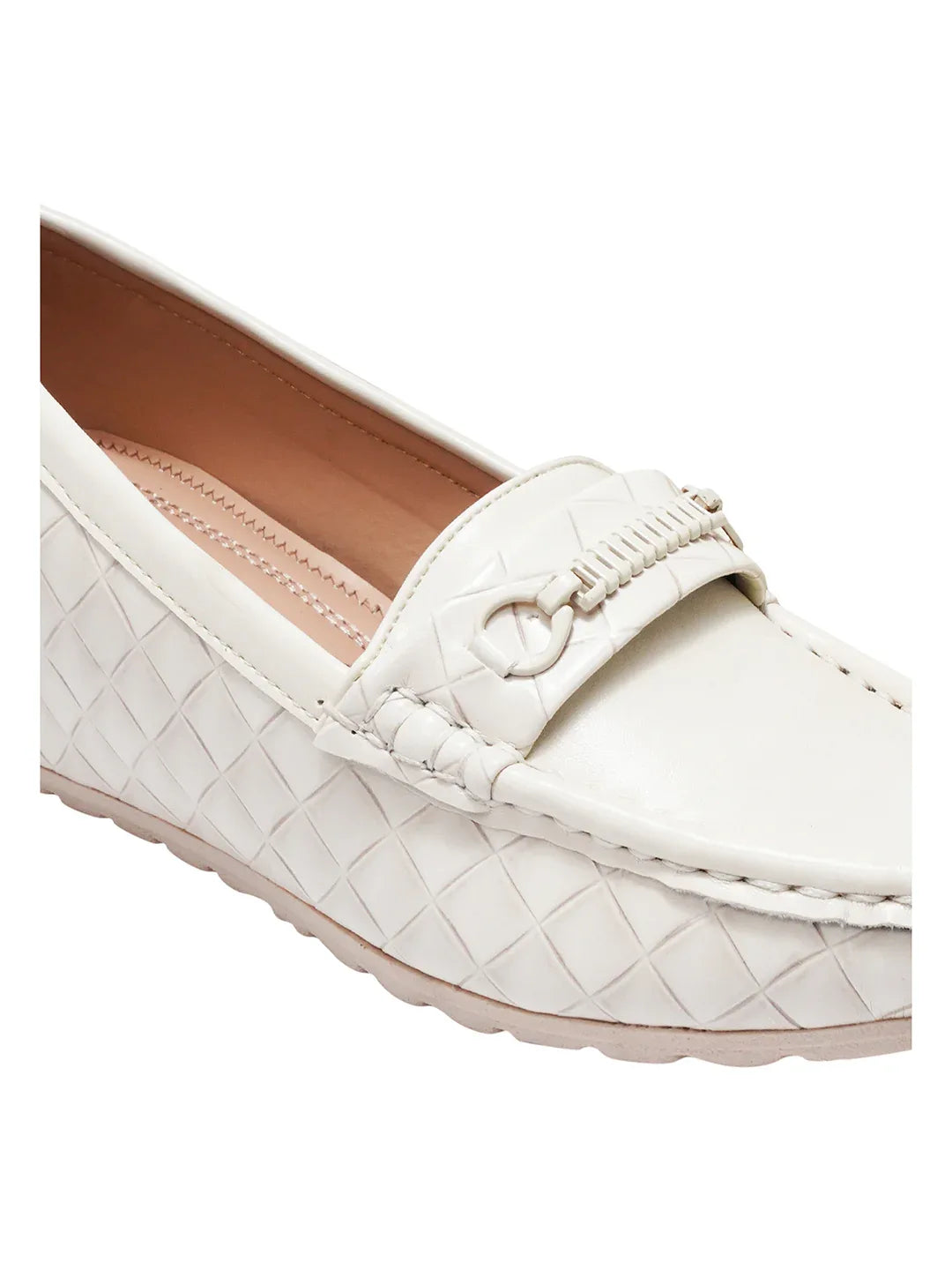 Classic Quilted Design Comfort Wedge Loafers
