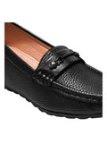 Classic Pebble Texture Slip-On Wedge Loafers