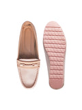Classic Pebble Texture Slip-On Wedge Loafers