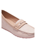 Classic Pebble Texture Slip-On Wedge Loafers