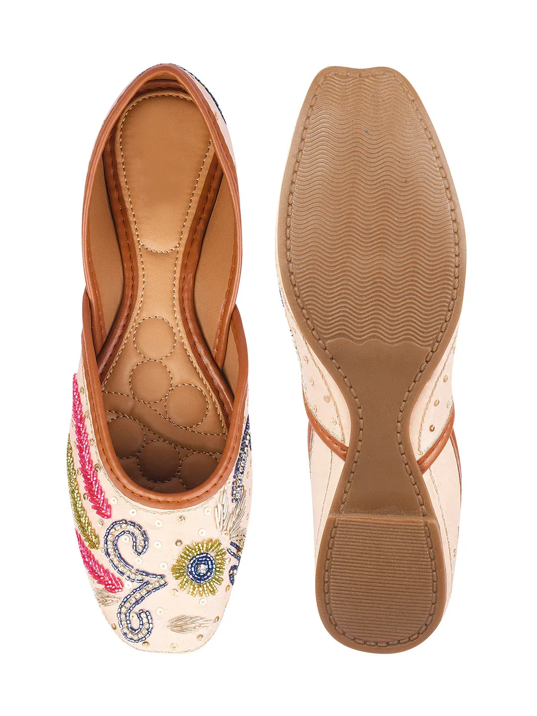 Embroidered Ethnic Comfort Wedge Juttis for Women