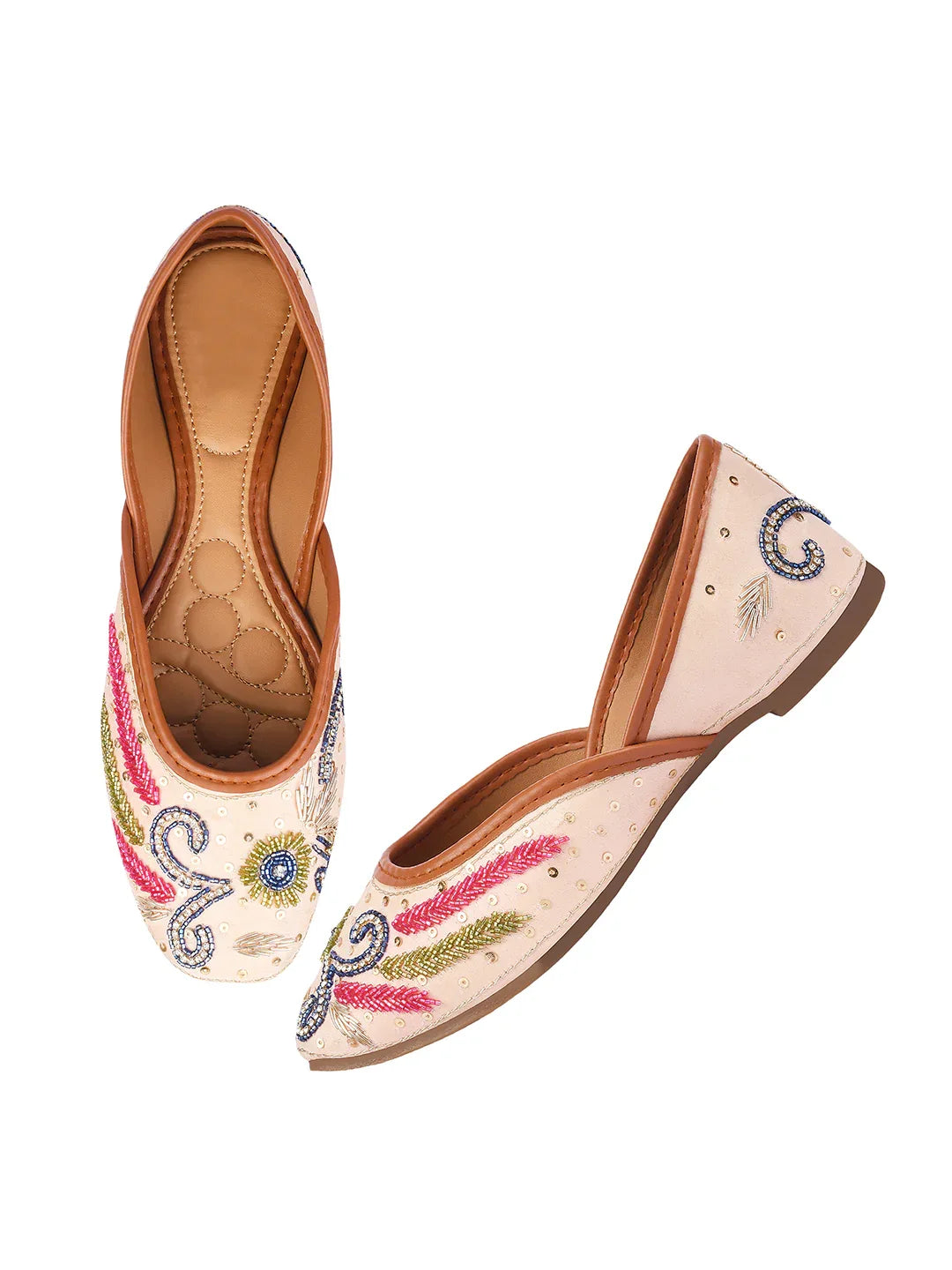 Embroidered Ethnic Comfort Wedge Juttis for Women