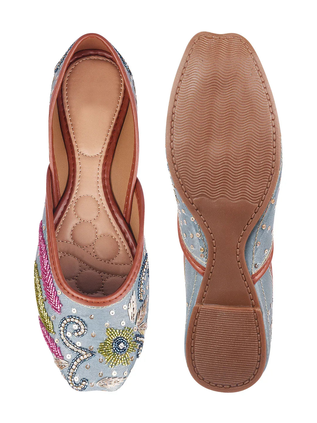 Embroidered Ethnic Comfort Wedge Juttis for Women