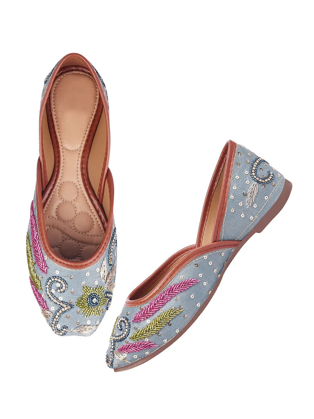 Embroidered Ethnic Comfort Wedge Juttis for Women