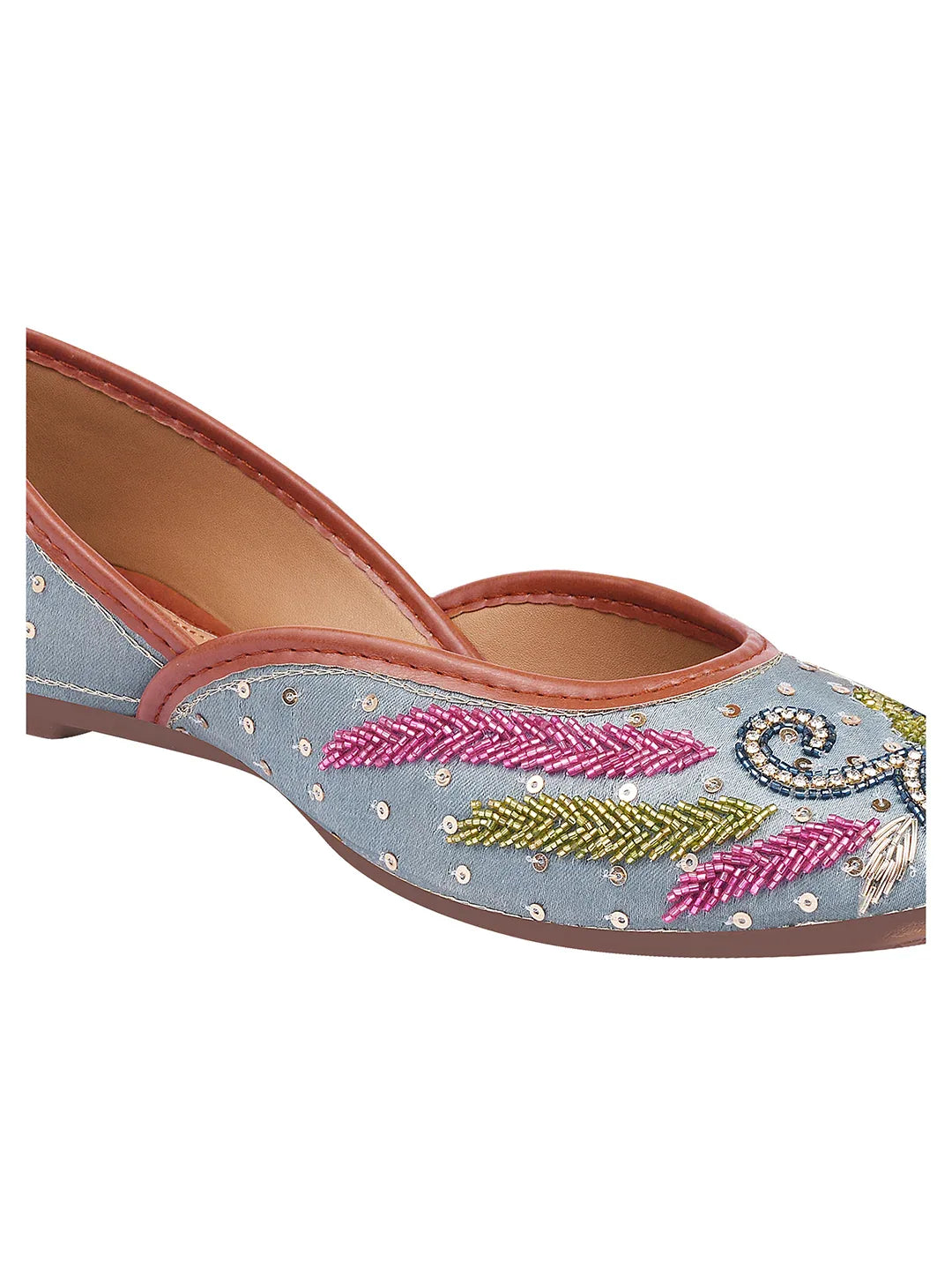 Embroidered Ethnic Comfort Wedge Juttis for Women