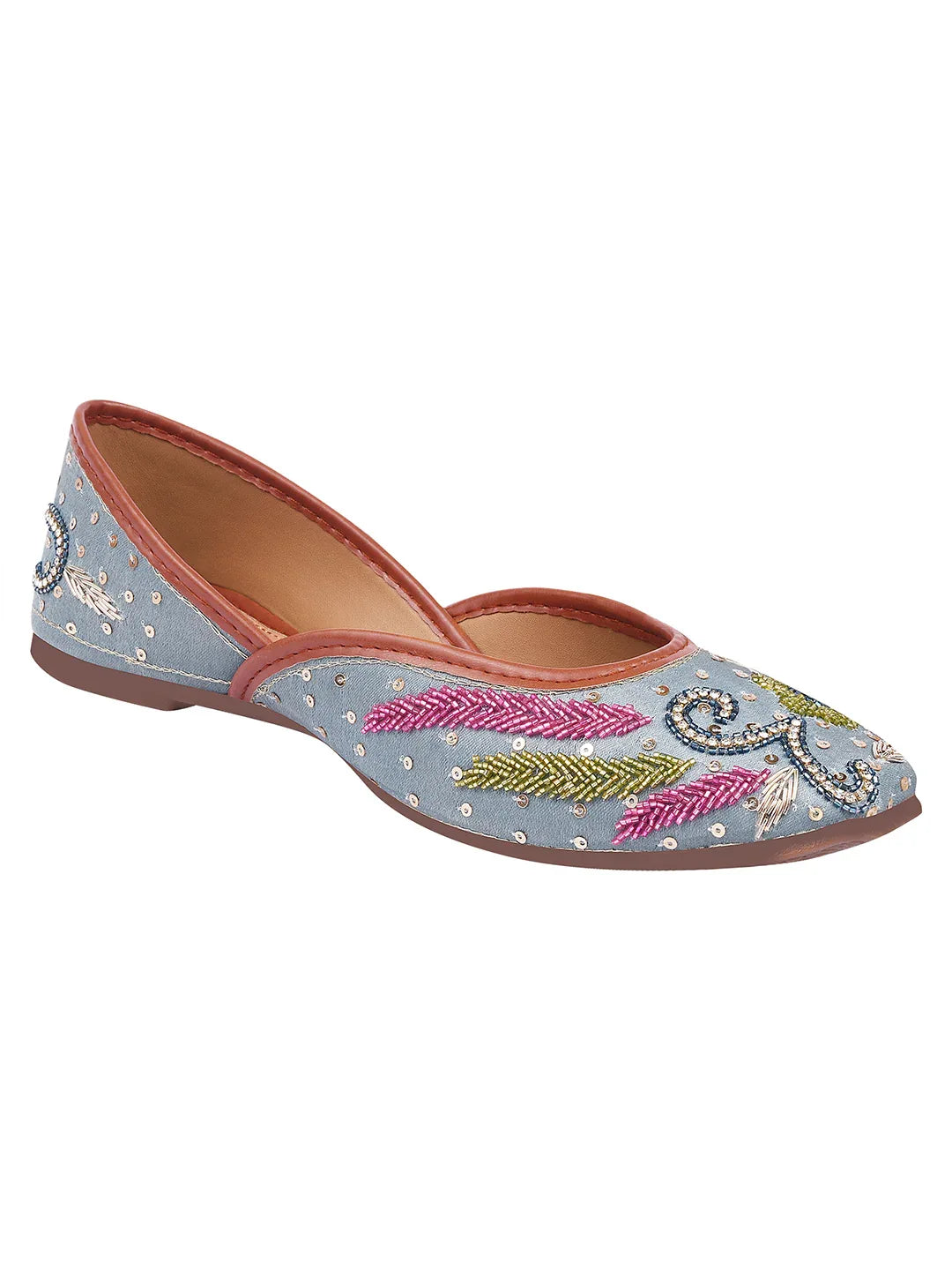 Embroidered Ethnic Comfort Wedge Juttis for Women