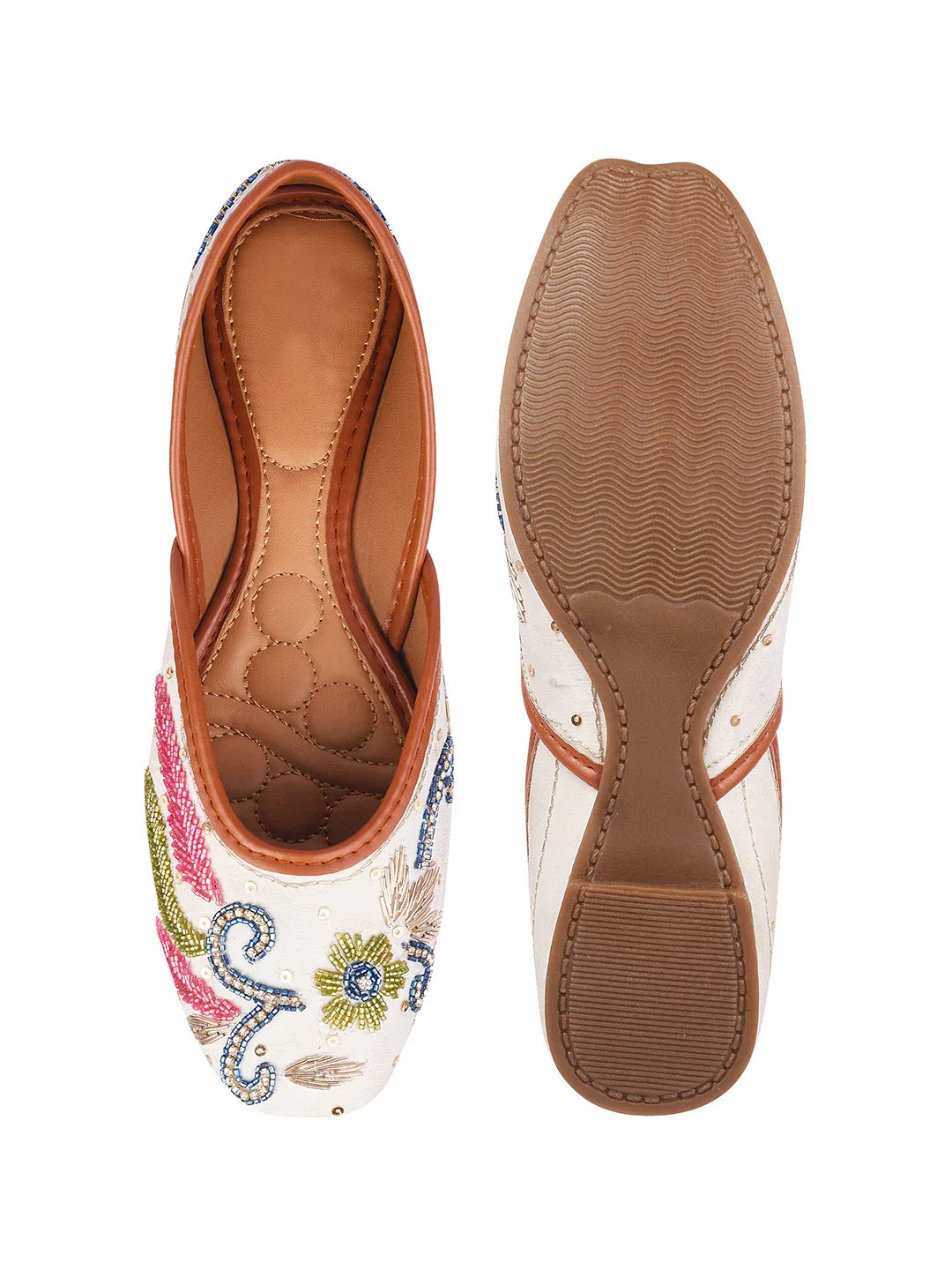 Embroidered Ethnic Comfort Wedge Juttis for Women