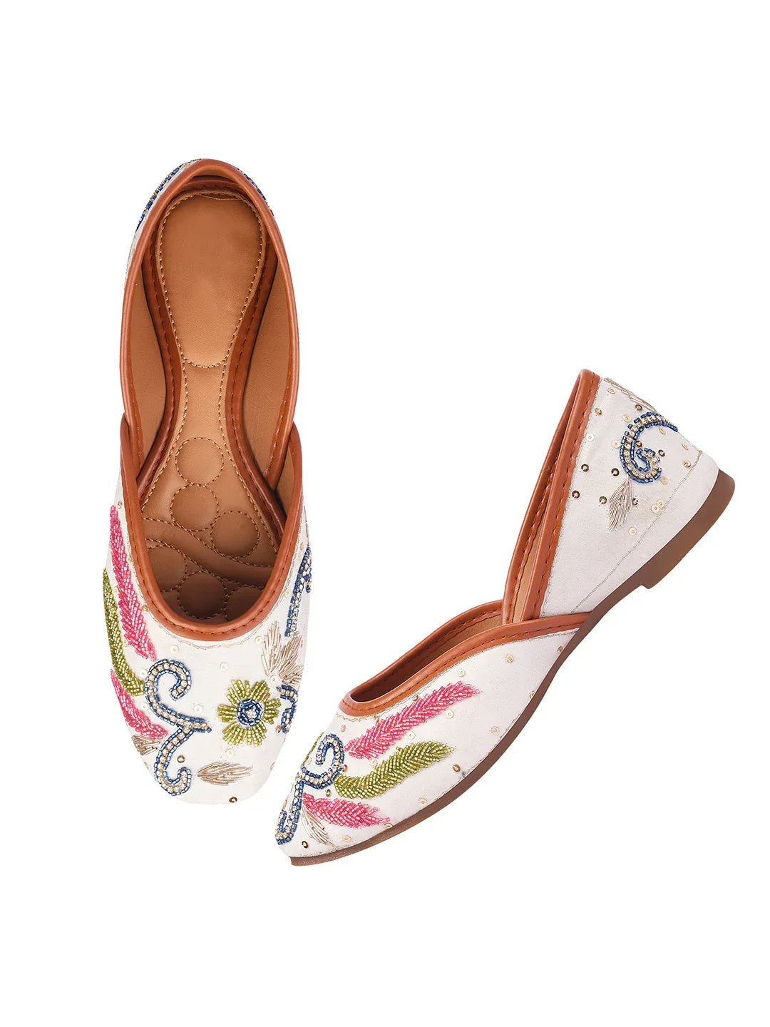 Embroidered Ethnic Comfort Wedge Juttis for Women