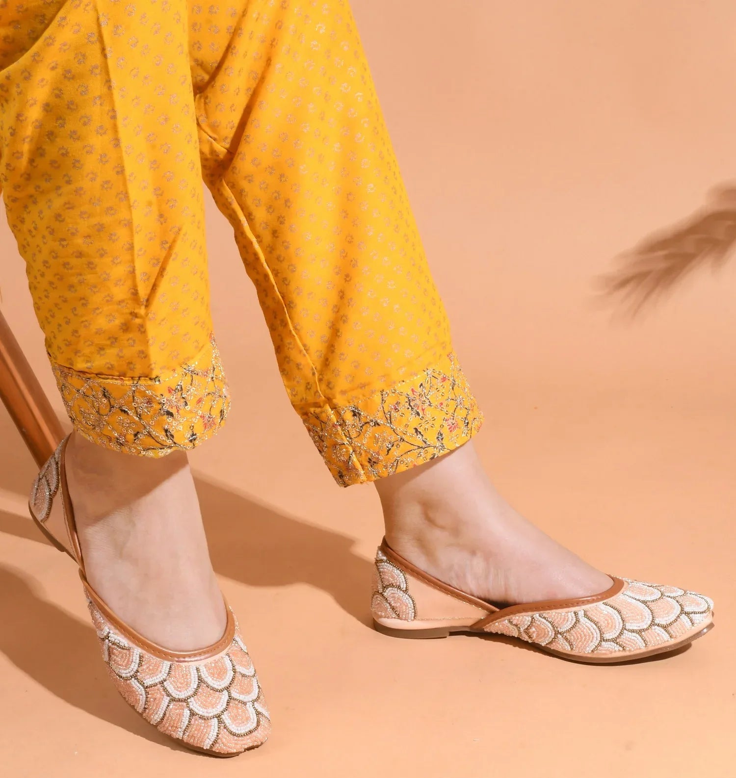 Embroidered Festive Comfort Wedge Juttis