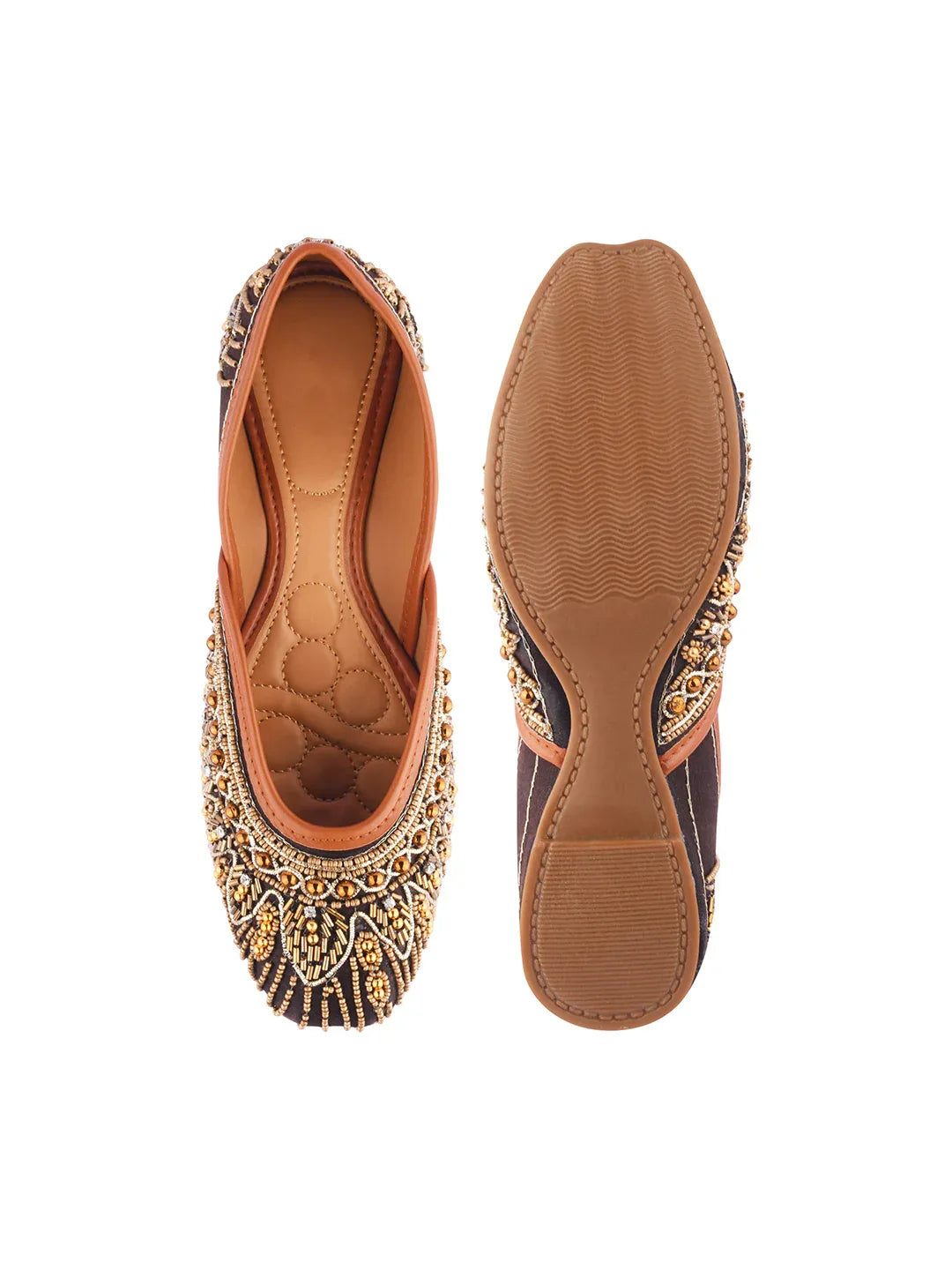 Handcrafted Gold Wedding Wear Juttis