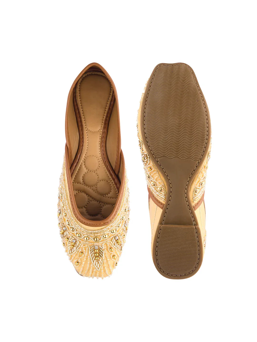 Handcrafted Gold Wedding Wear Juttis