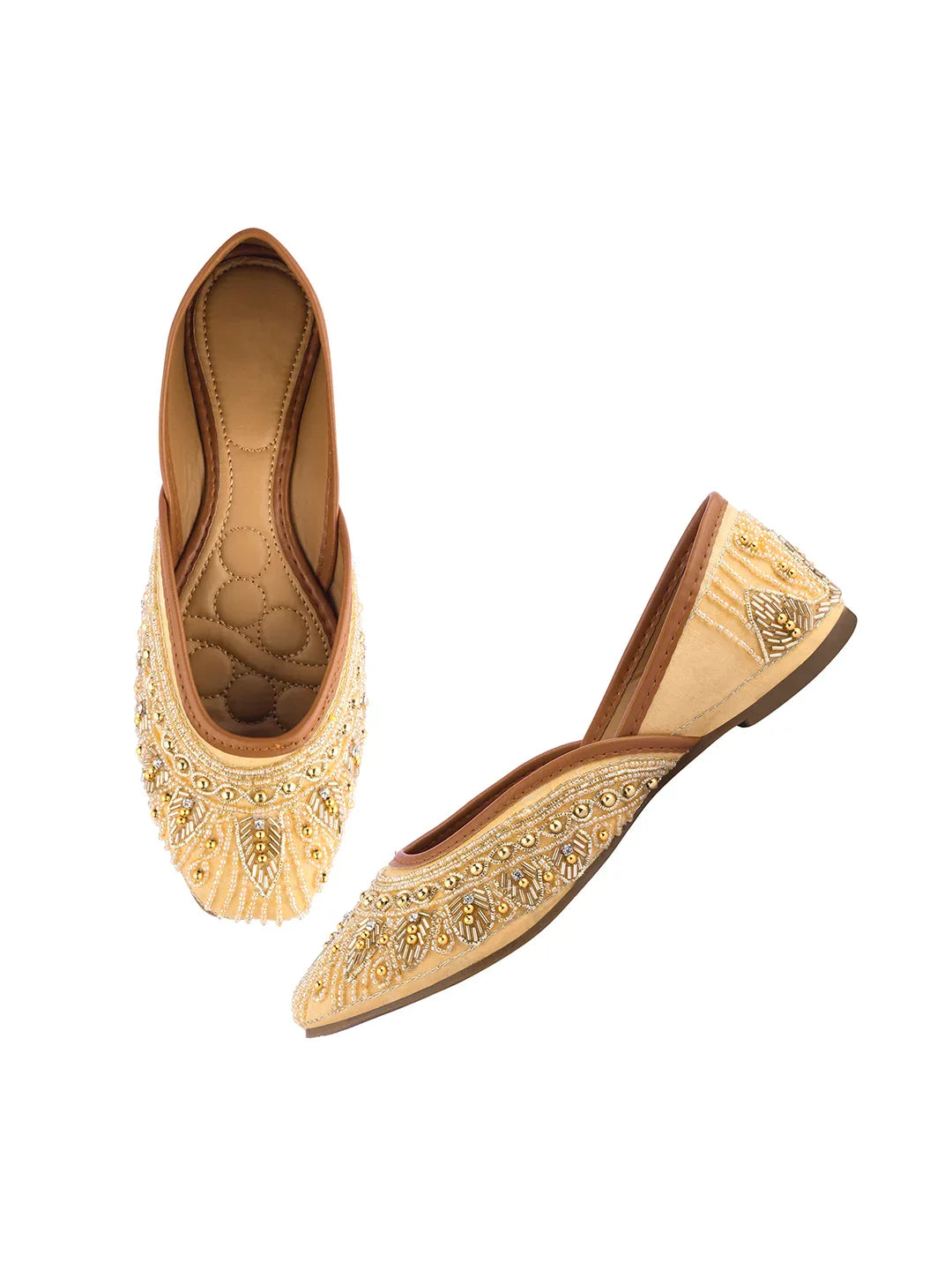 Handcrafted Gold Wedding Wear Juttis