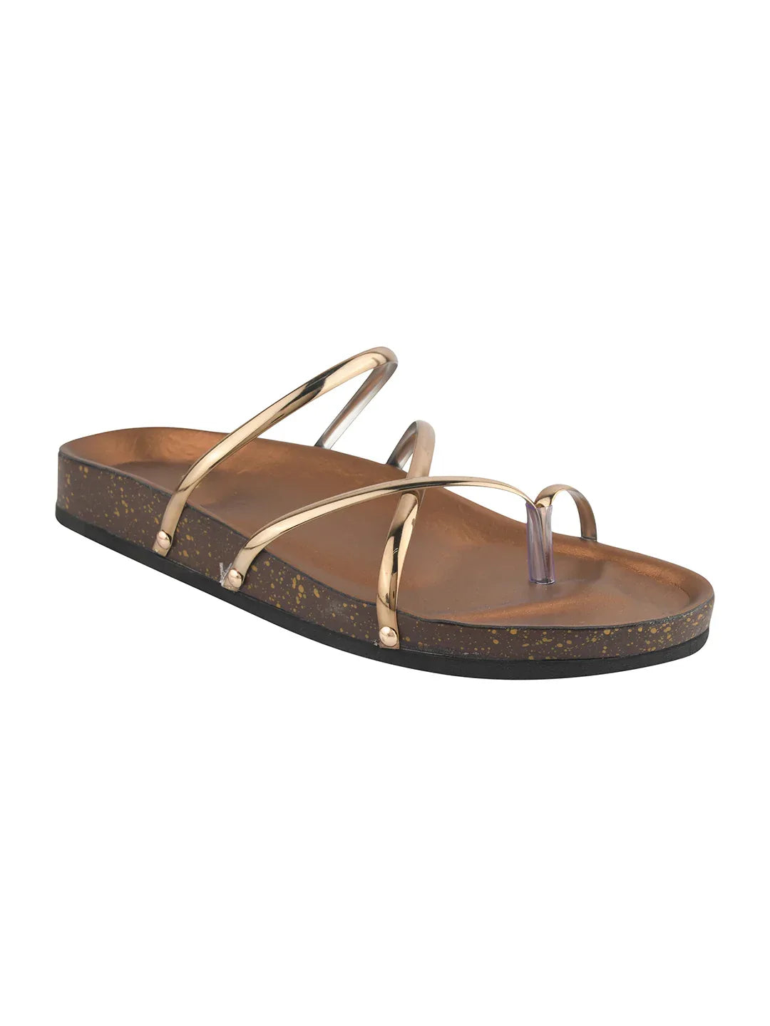 Minimal Luxe Metallic Slip-On Sandals