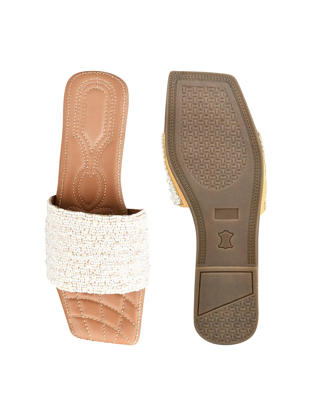 Elegant Beaded Slip-On Flats