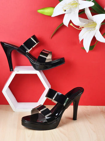 Luxe Patent Finish Heeled Sandals