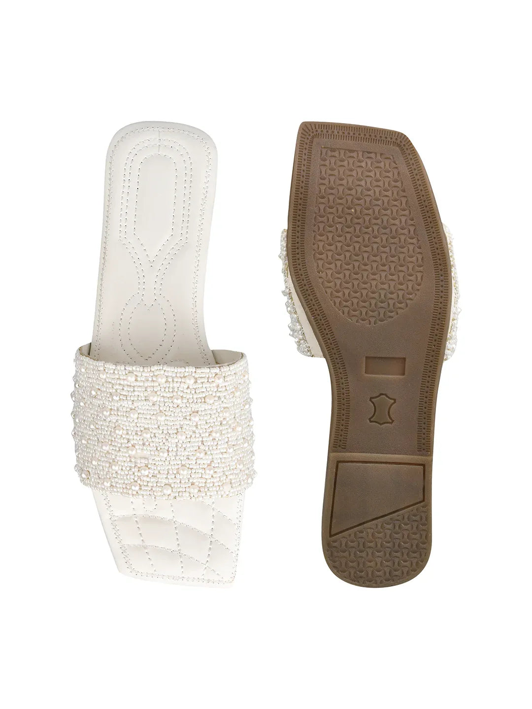 Elegant Beaded Slip-On Flats