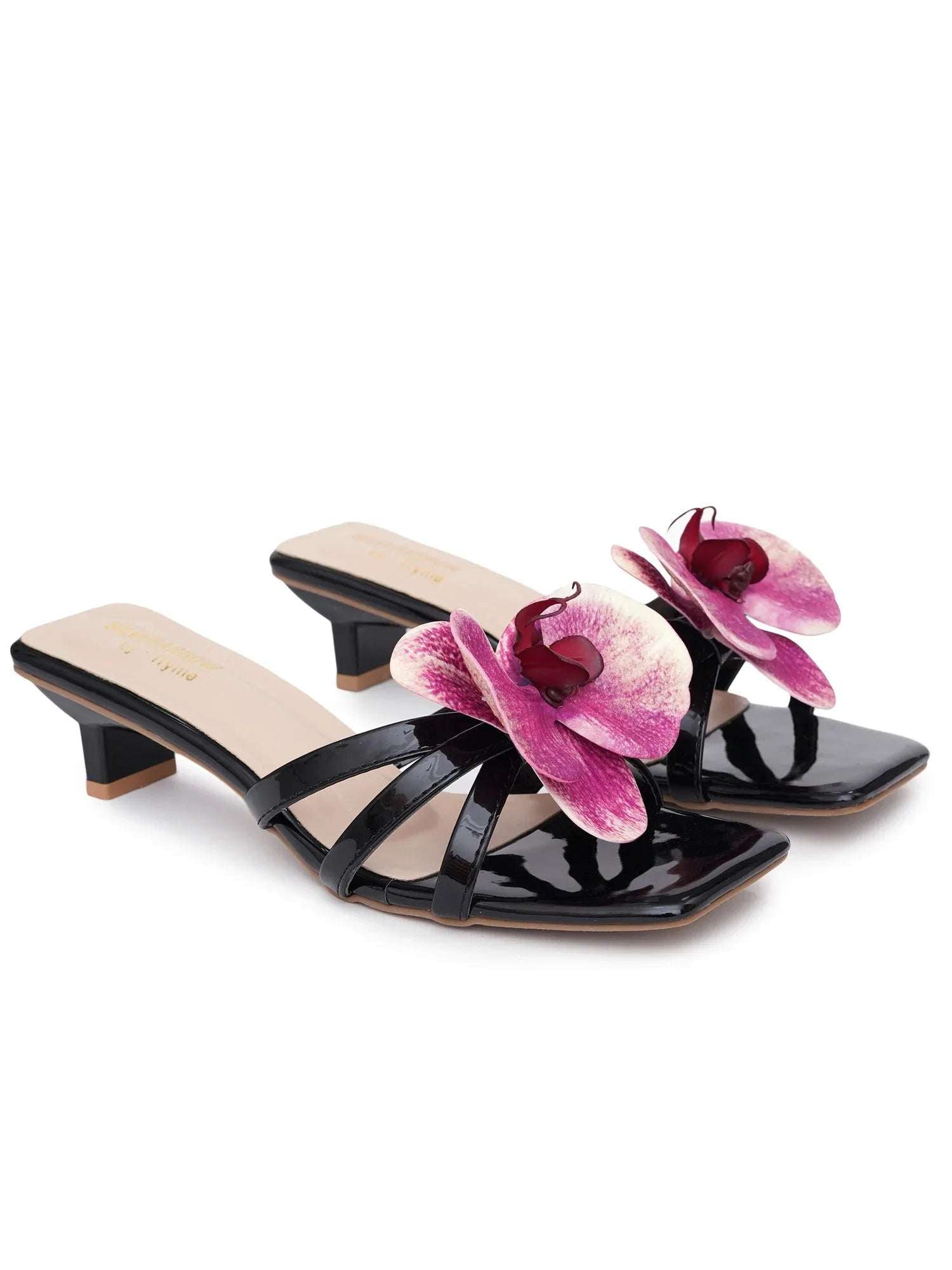 Elegant Floral Strap Sandals