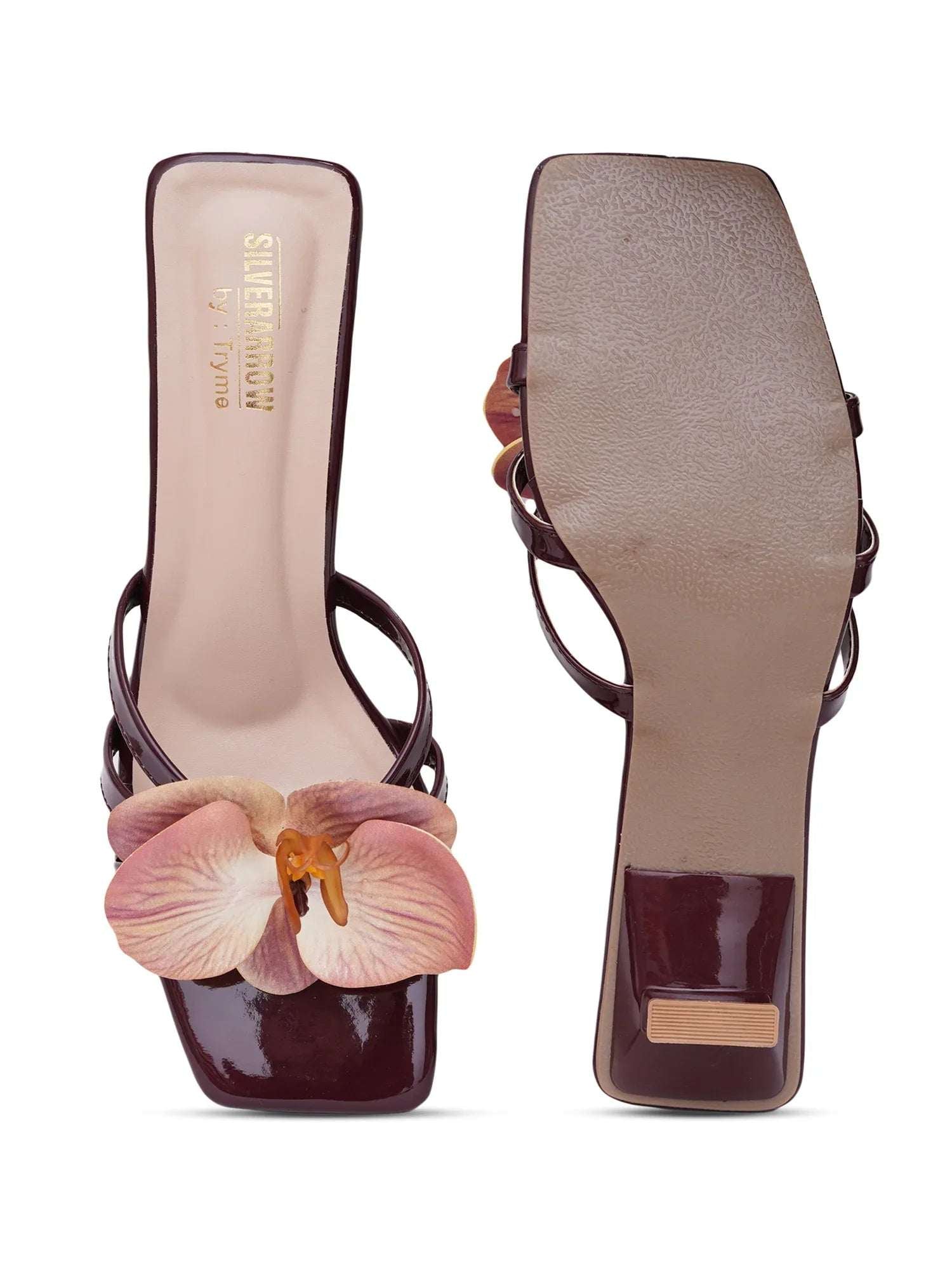 Elegant Floral Strap Sandals