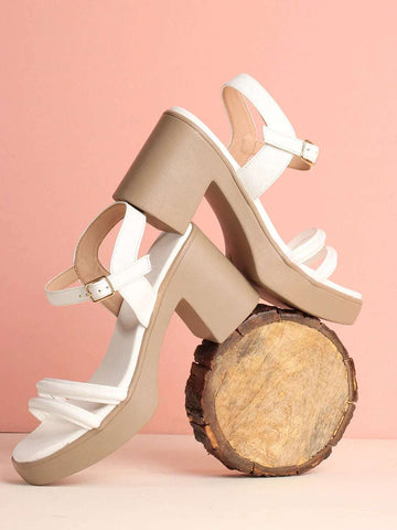 Stylish Multi-Strap Ankle Block Heels