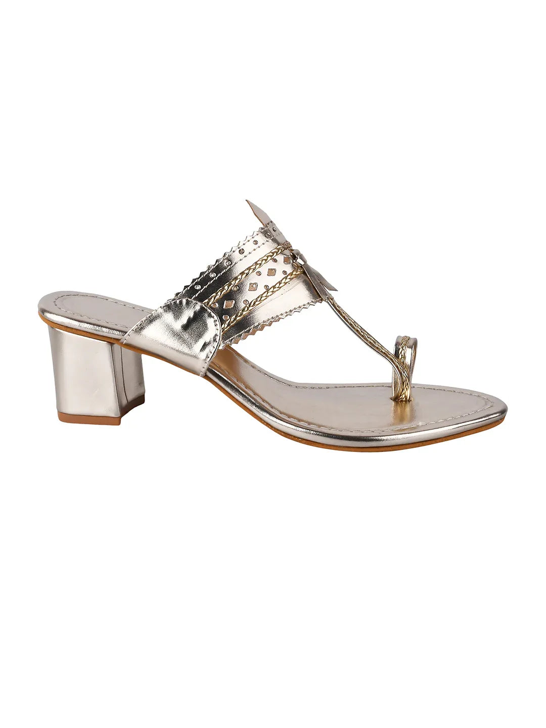 Ethnic Glow Block Heel Sandals