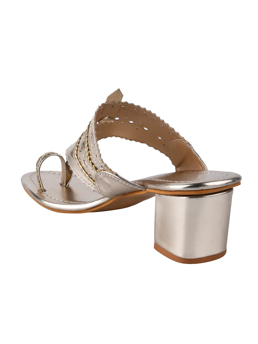 Ethnic Glow Block Heel Sandals