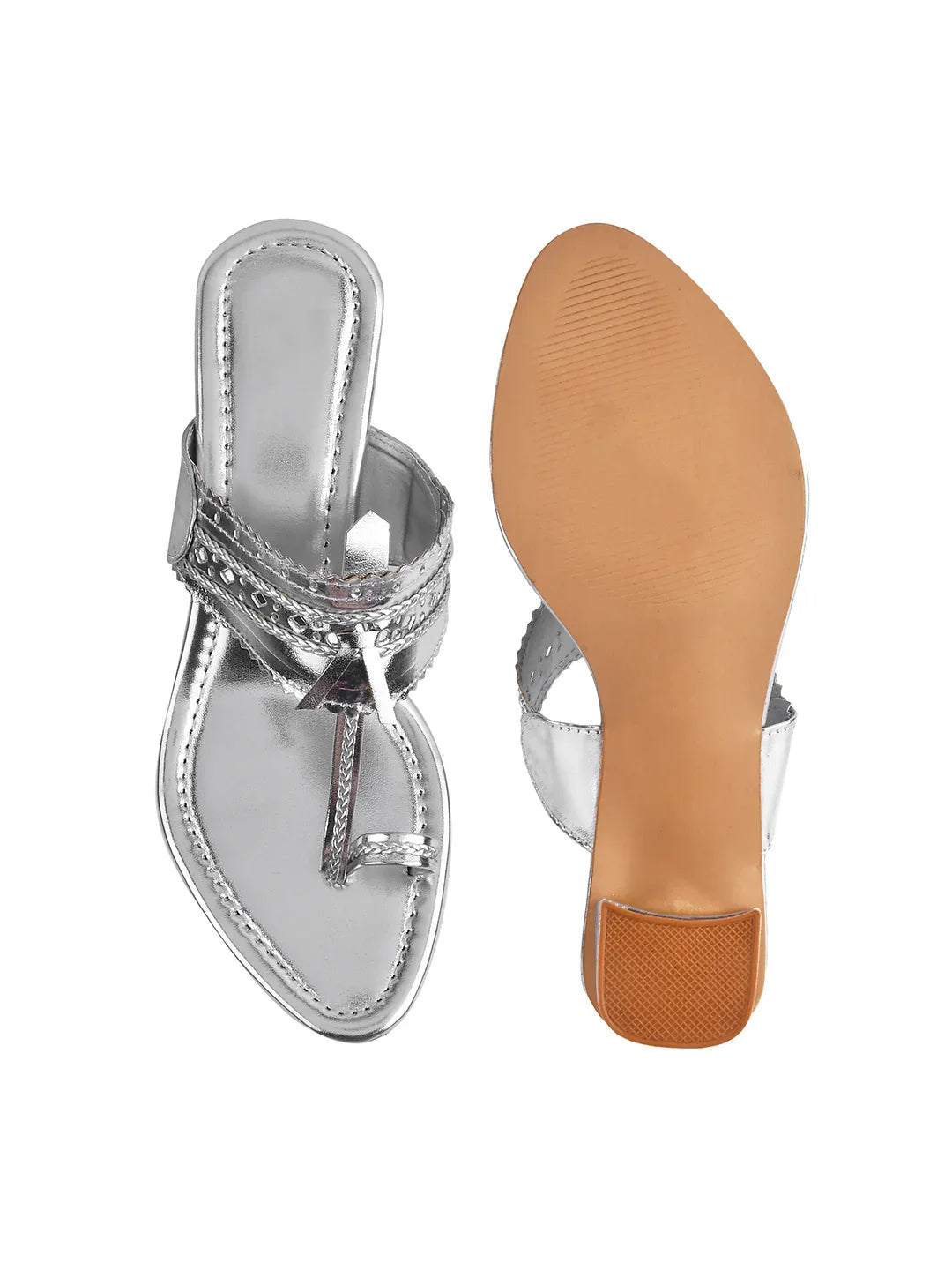 Ethnic Glow Block Heel Sandals
