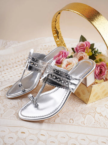 Ethnic Glow Block Heel Sandals