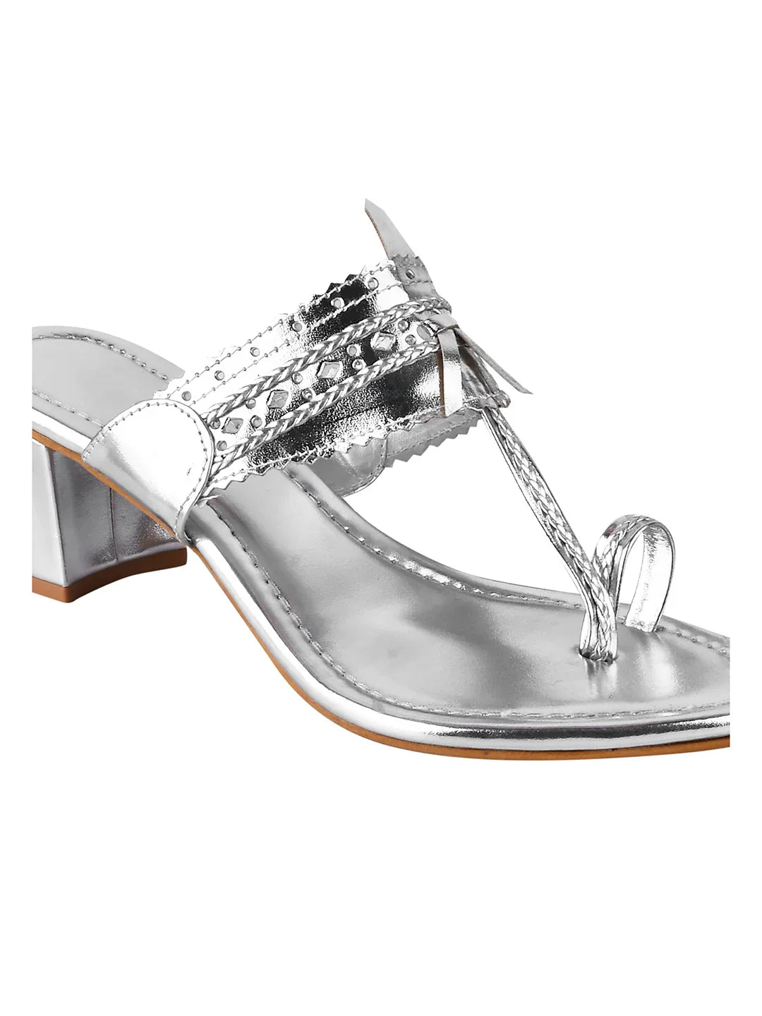 Ethnic Glow Block Heel Sandals