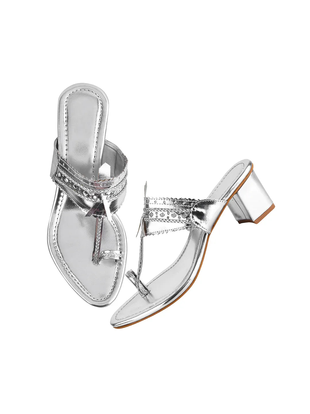 Ethnic Glow Block Heel Sandals