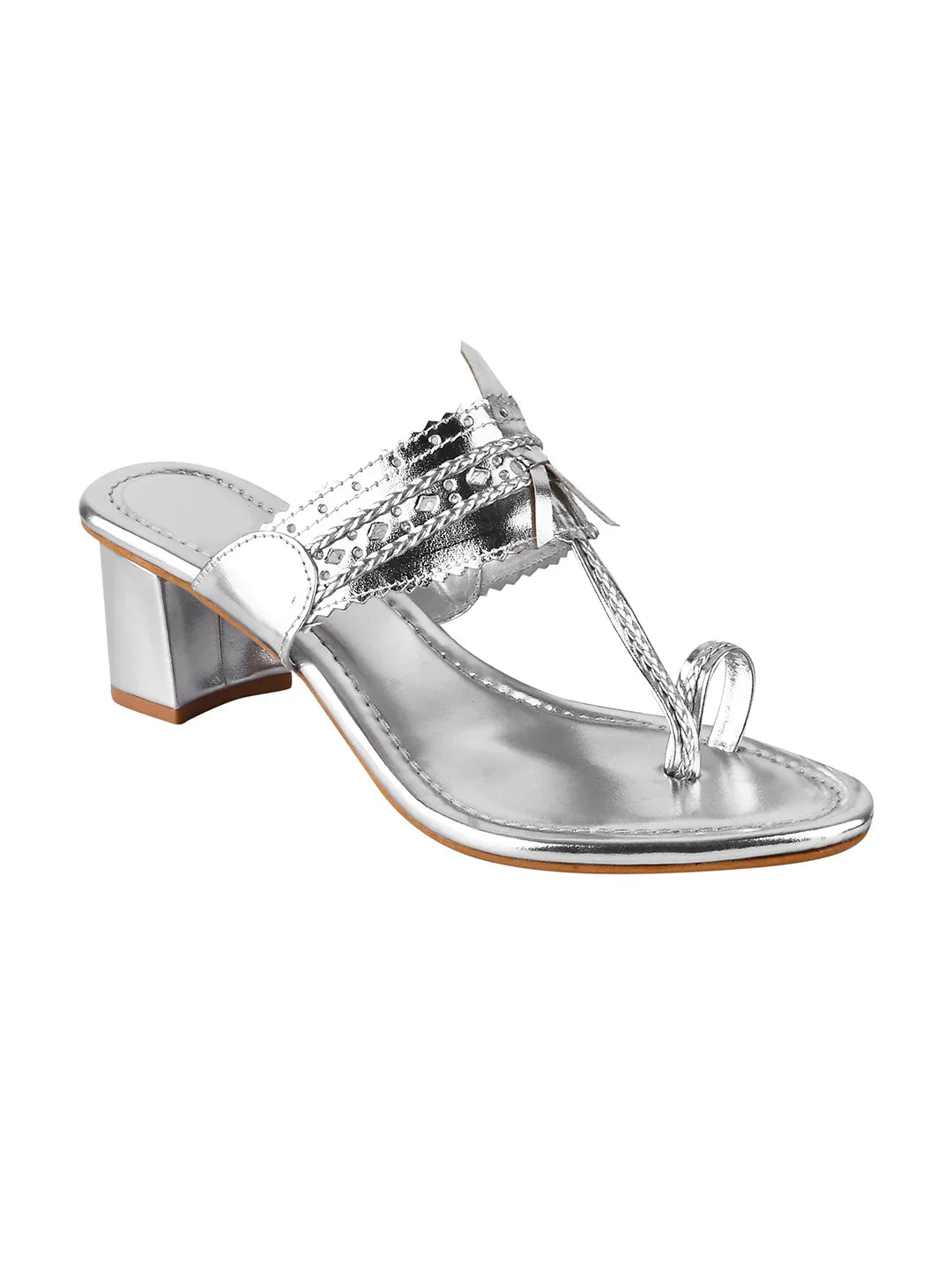 Ethnic Glow Block Heel Sandals