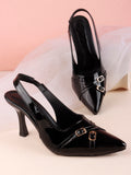 Classic Pointed Slingback Court Heels