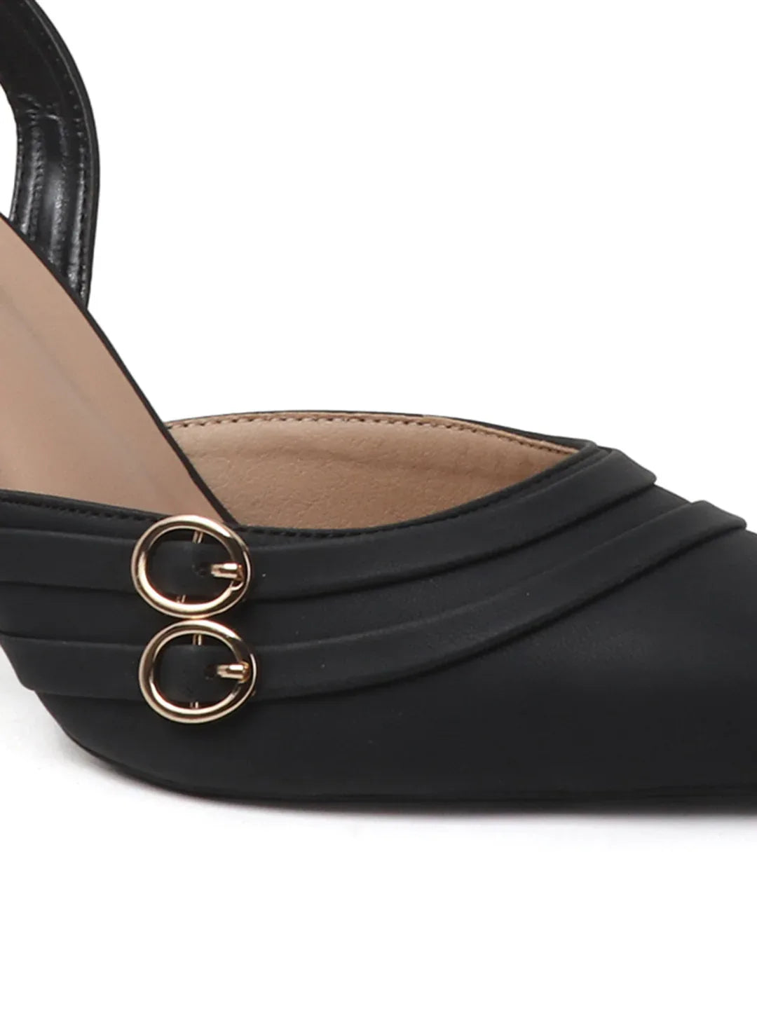 Elegant Pointed Toe Mid Heel Slingbacks