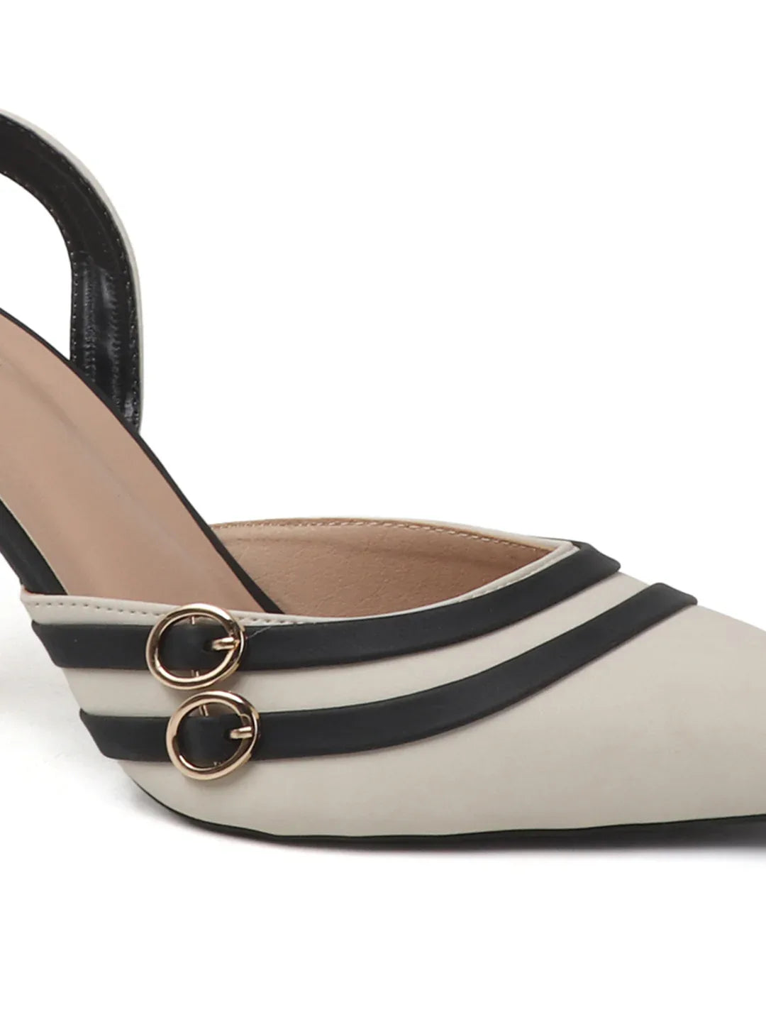 Elegant Pointed Toe Mid Heel Slingbacks