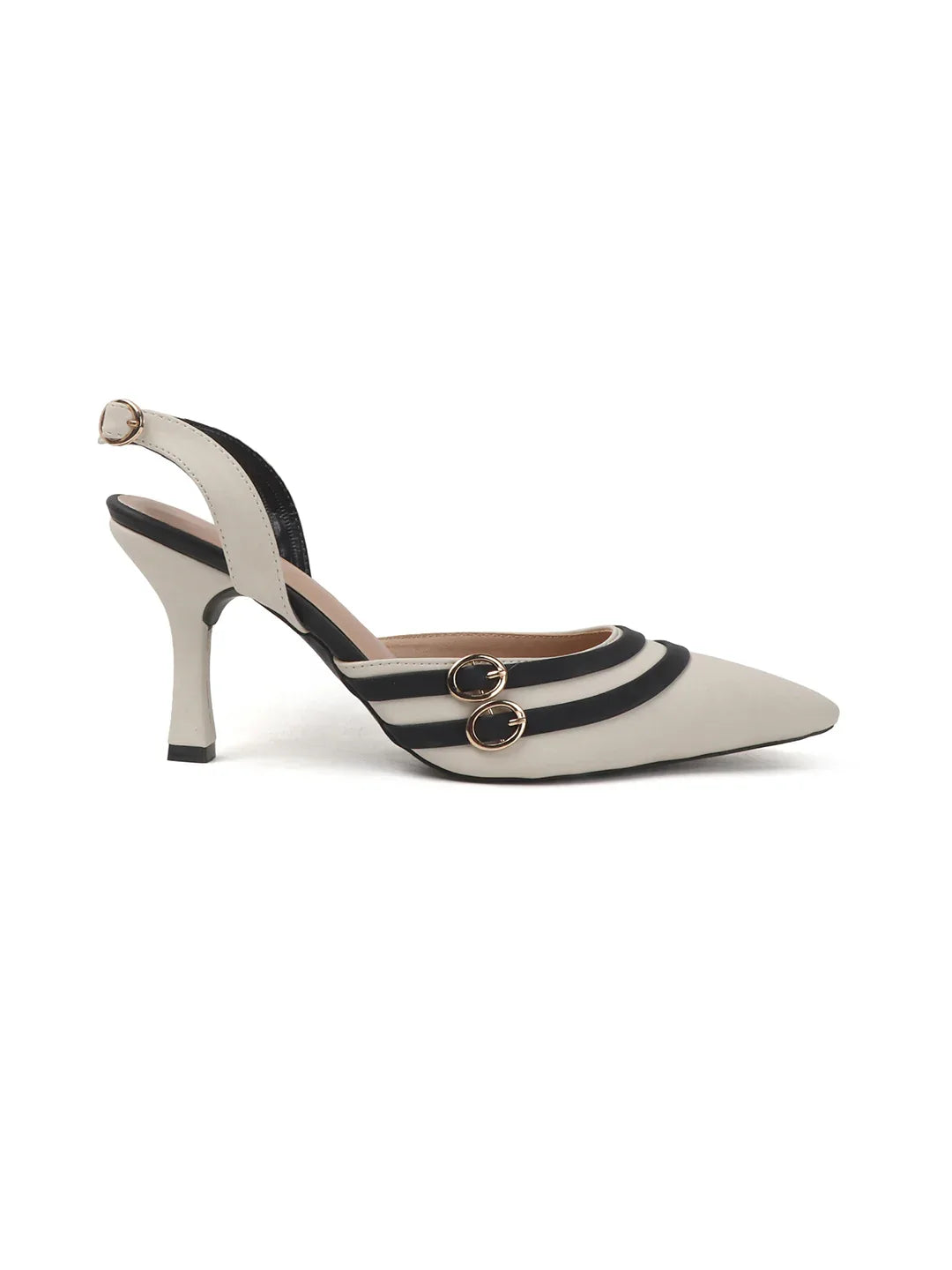 Elegant Pointed Toe Mid Heel Slingbacks