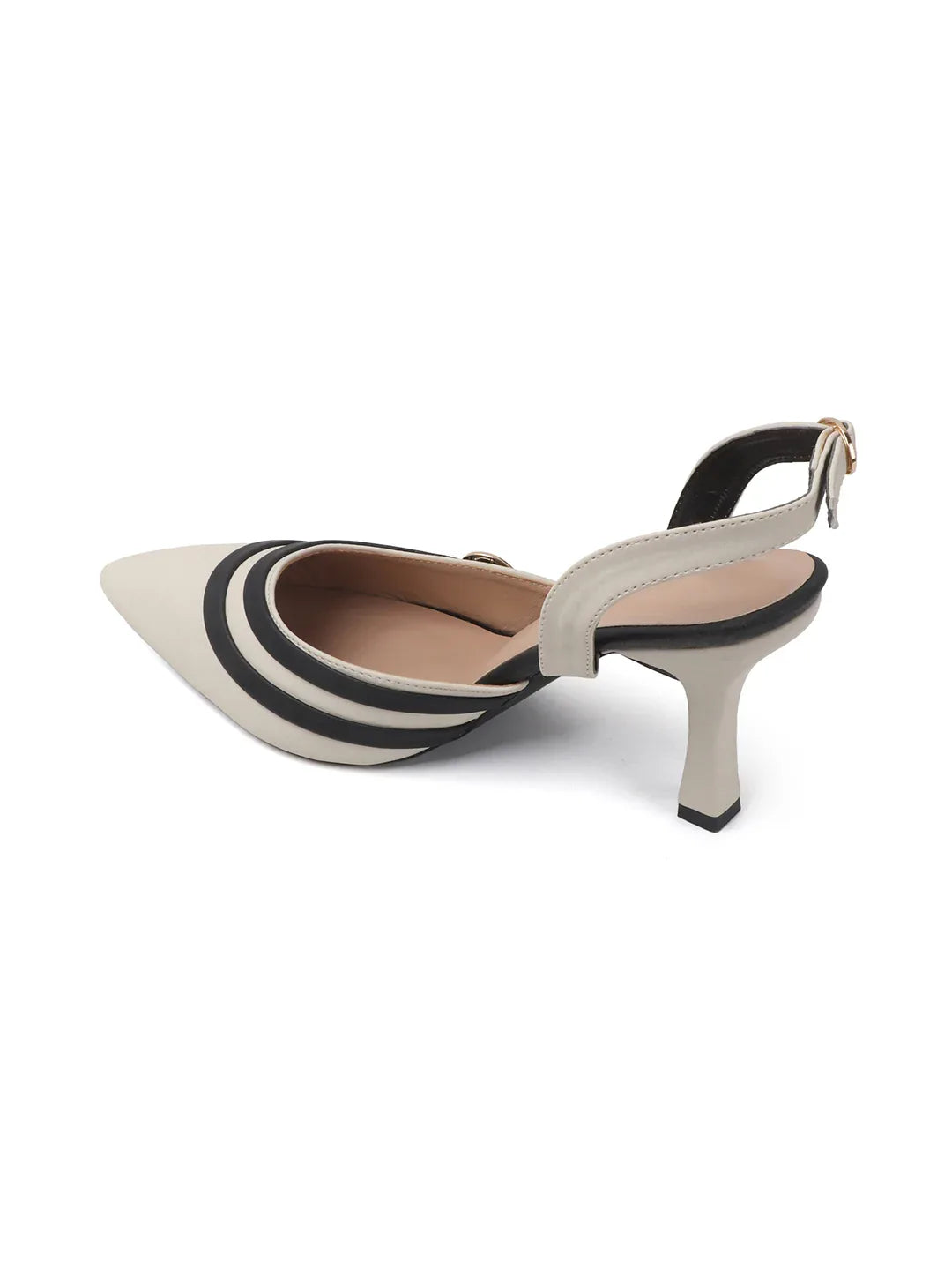 Elegant Pointed Toe Mid Heel Slingbacks