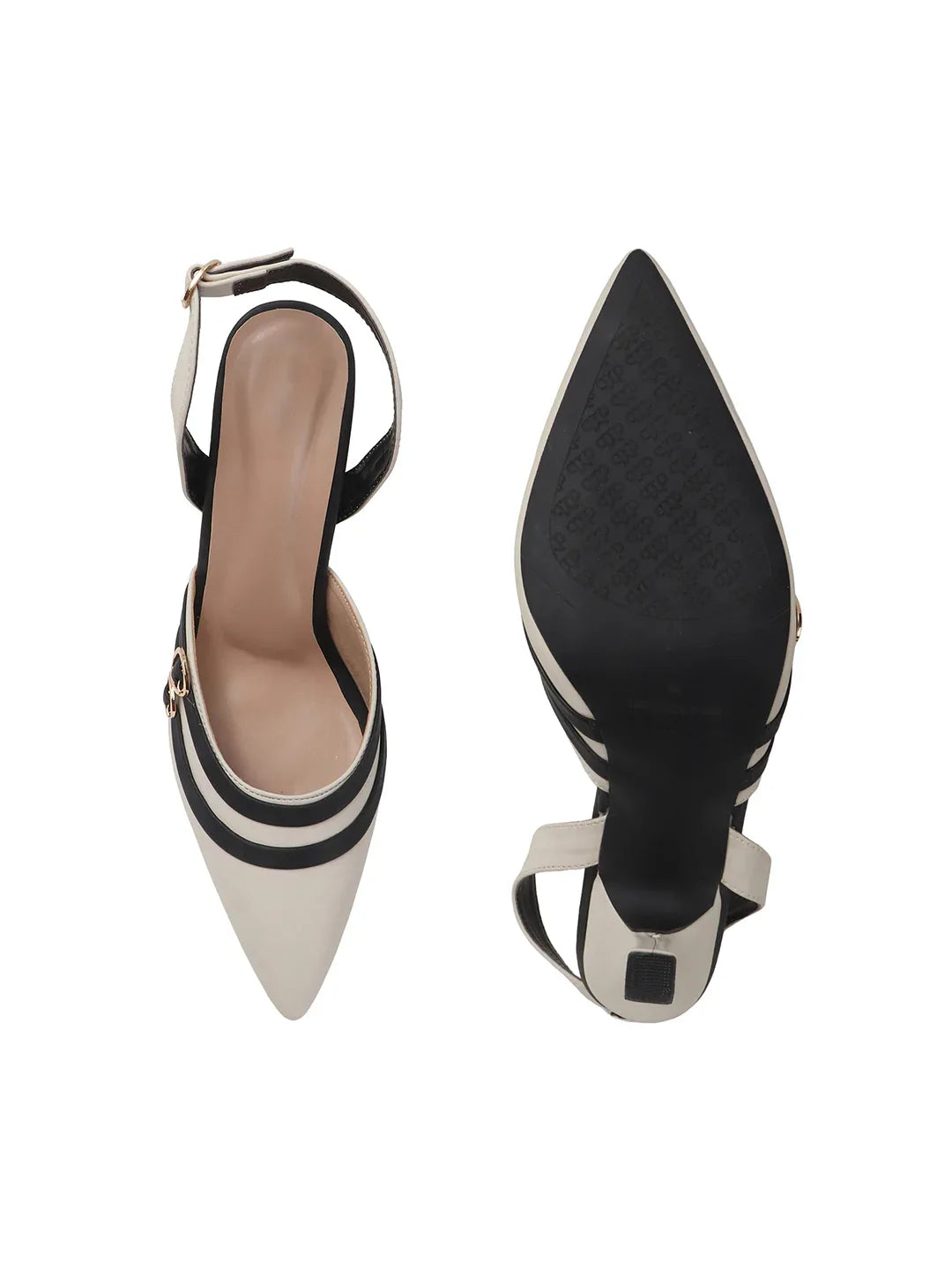 Elegant Pointed Toe Mid Heel Slingbacks