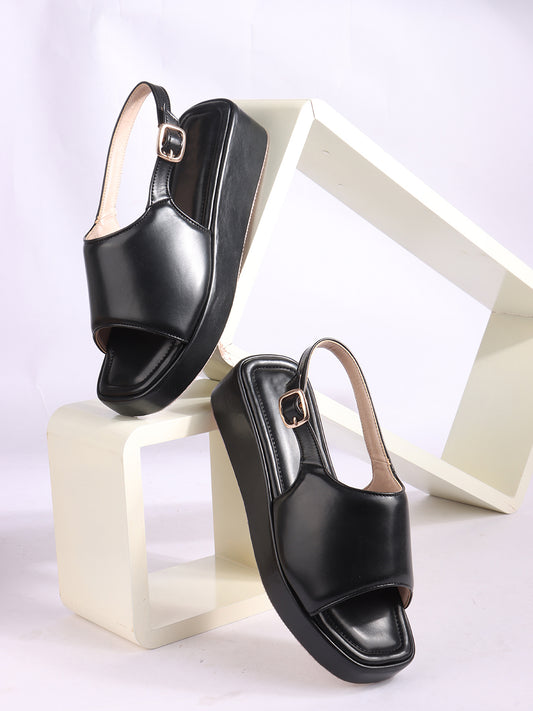 Classic Open-Toe Slingback Wedges
