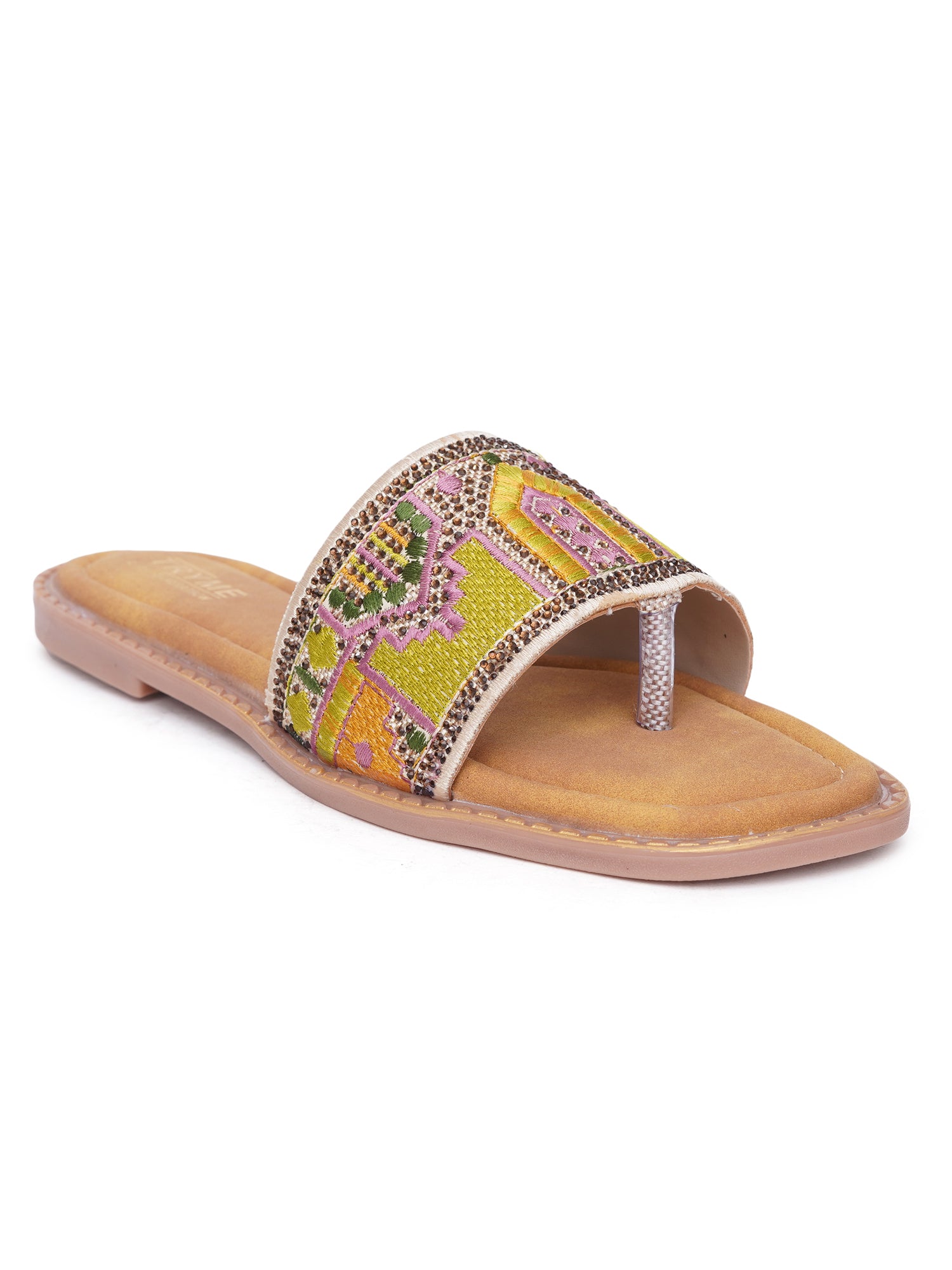 Boho Desi thread Embroidered Flats