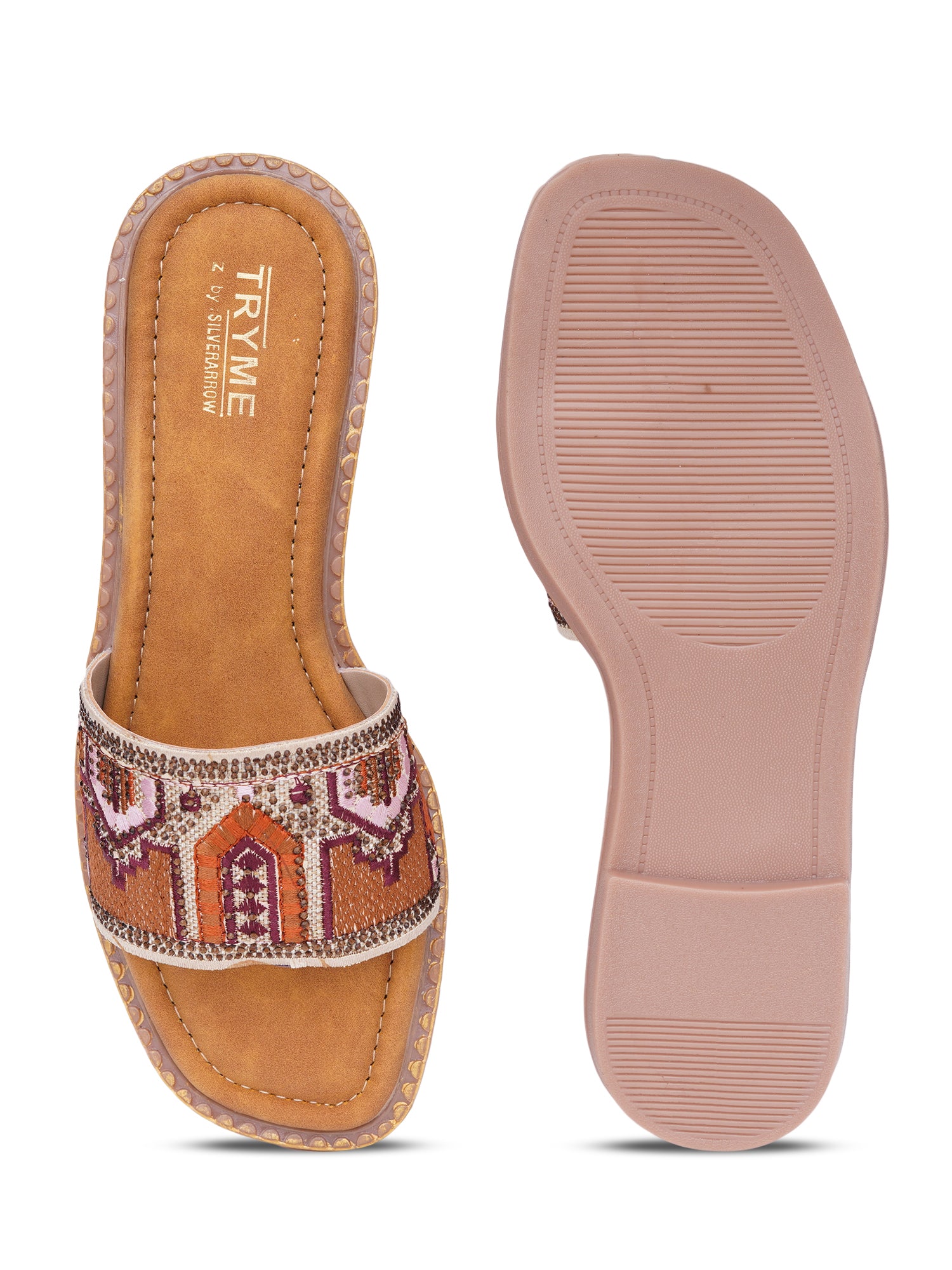 Boho Desi thread Embroidered Flats
